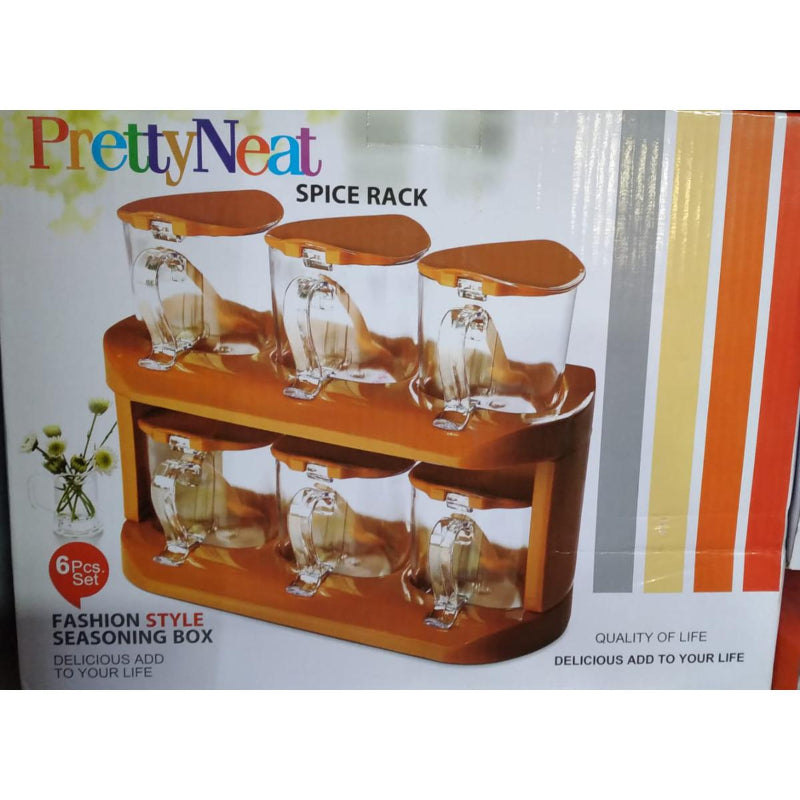 6 Pieces Stylish Seasoning Spice Rack Set